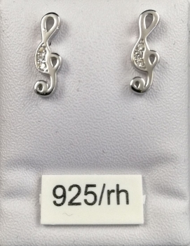 Ohrstecker "Violinschlüssel",925er Silber