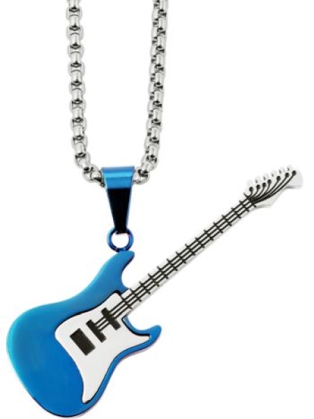 AKZENT Halskette mit E-Gitarrenanhänger blau